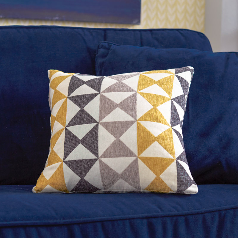 Urban Loft Geometric Feather Throw Pillow