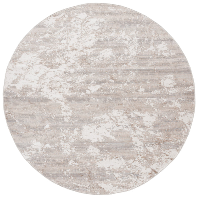 Hanna Performance Abstract Rug, Round 6'7"