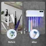 Toothbrush Sanitizer & Holder, 5+1+1 Slot Portable Design