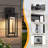1 - Light Dimmable Led Iron and Water Ripple Glass Outdoor Wall Light with  Dusk to Dawn-86745567-93913830