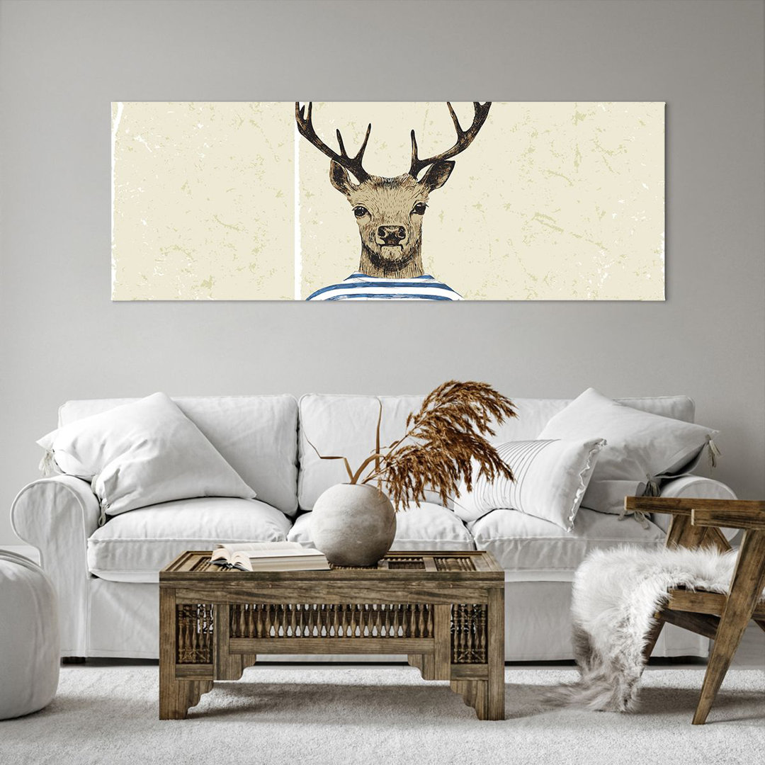 Leinwandbild Hipster Anthropomorphism Deer