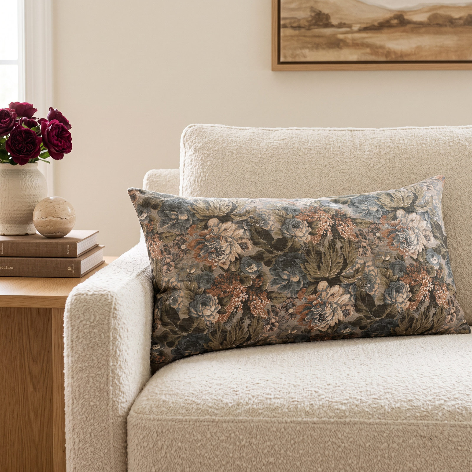 Olcott Throw Pillow, Rectangle 12"H x 21"W, Polyester