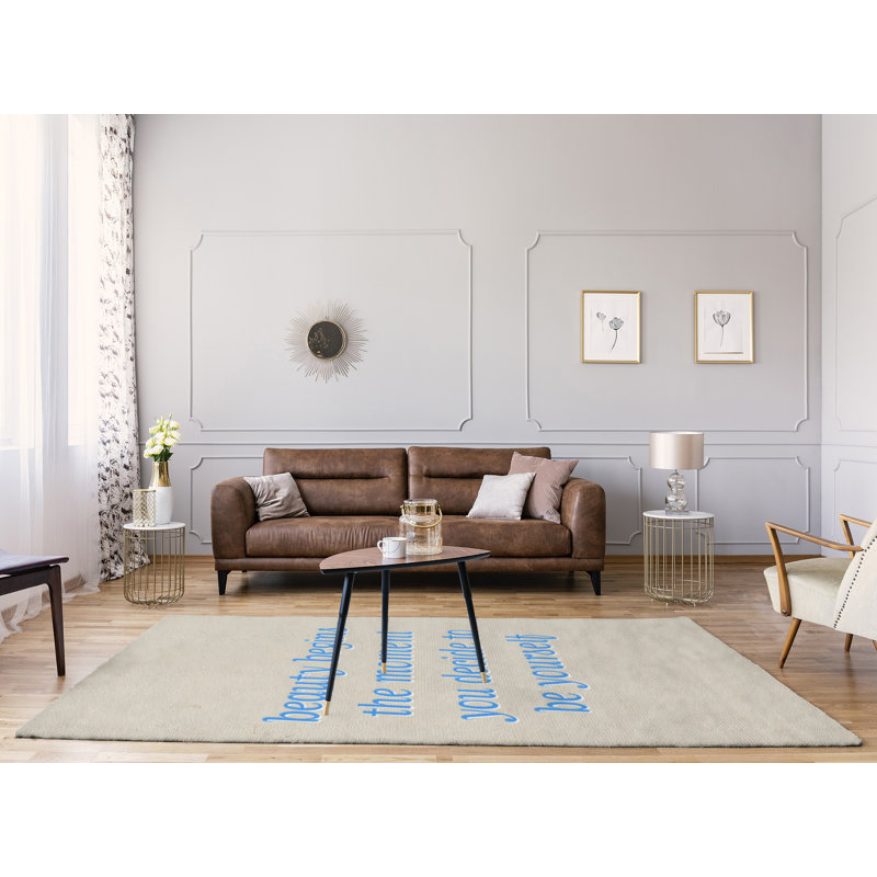 Tapis en poly-chenille à la main, Rectangle 8 pi x 10 pi