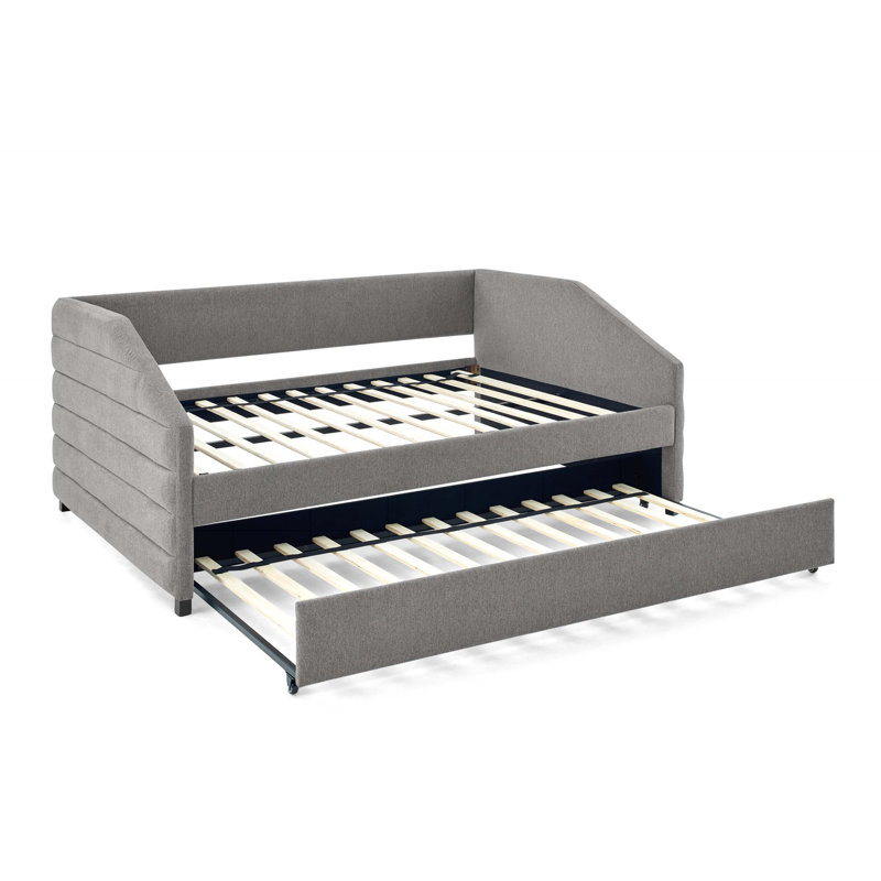 Marchese Linen Upholstered Daybed, Gray, Full / Double