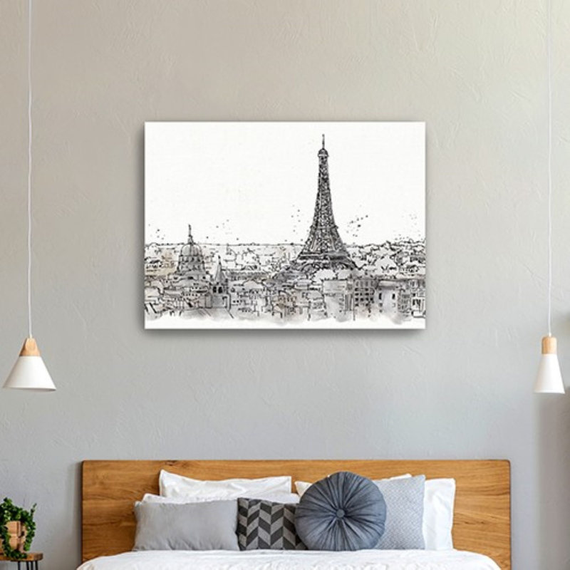 Art mural monochromes sur les toits de Paris