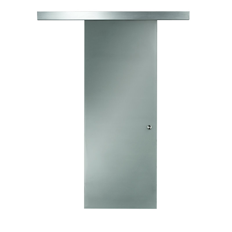 Ensemble de porte de grange en verre Pinecroft avec quincaillerie d'installation, 24 po x 96 po