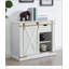 Table de salon de style rustique blanc antique 1pc