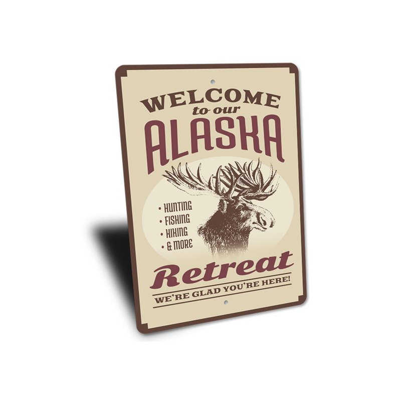 Plaque en aluminium Alaska Retreat, H 14 po x l 10 po x P 0,04 po