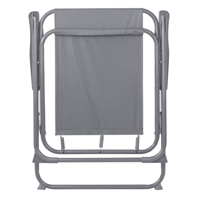 Folding Metal Beach Chairs, Grey