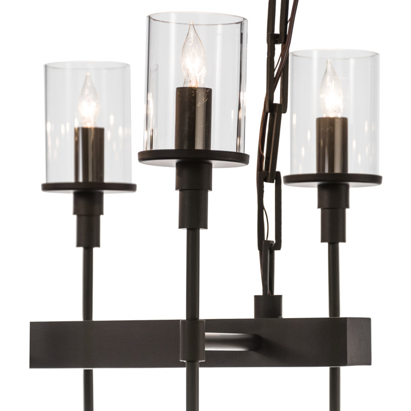 Lustre rectangulaire 10 lumières de style bougie Ilfracombe