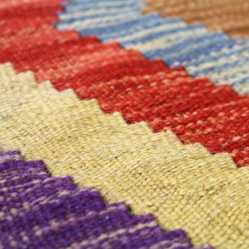 Tapis unique en laine noué à la main 6 pi 7 po x 9 pi 8 po nouvel âge Ouzbek