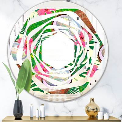 Whirl Modern Frameless Wall Mirror