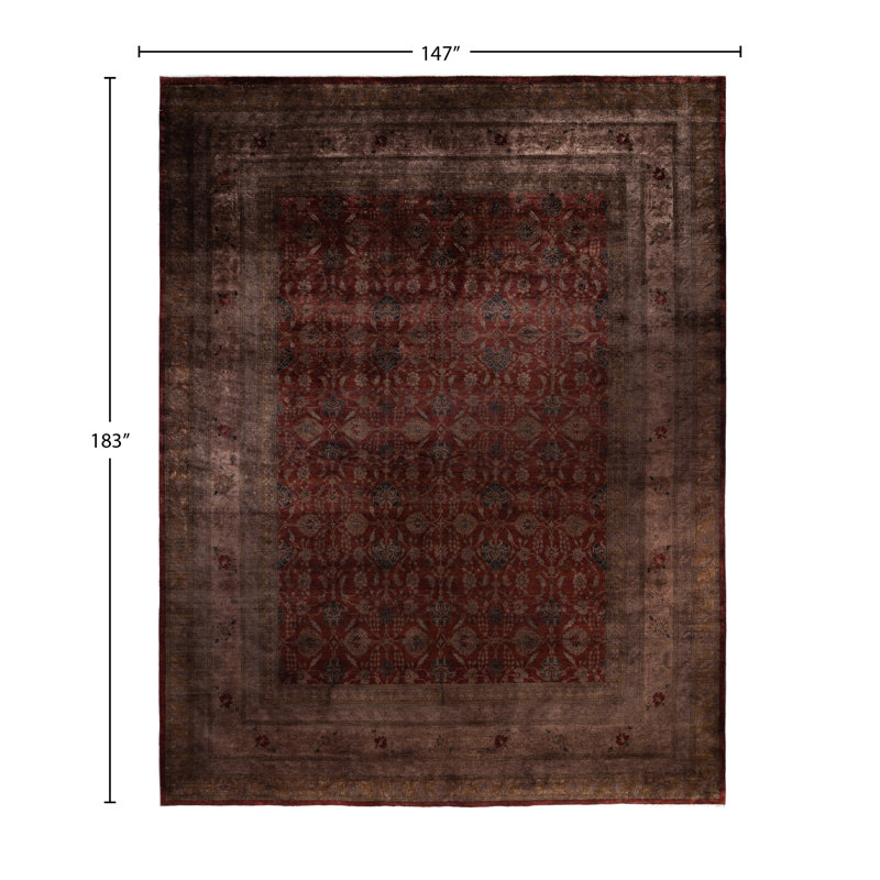 Overdyed One-of-a-Kind 12' 3" X 15' 3" Hand Knotted Area Rug