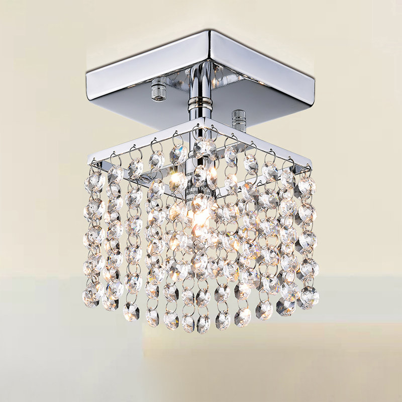 Dejong Crystal Semi Flush Mount