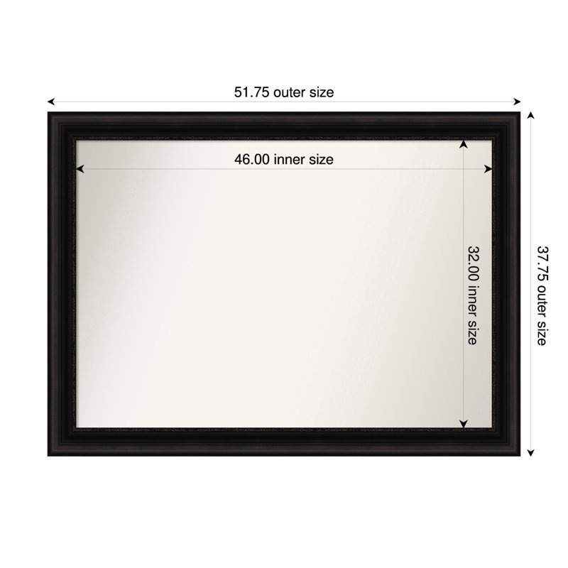 Miroir mural Senaiya, Rectangle, 37,75 po x 51,75 po