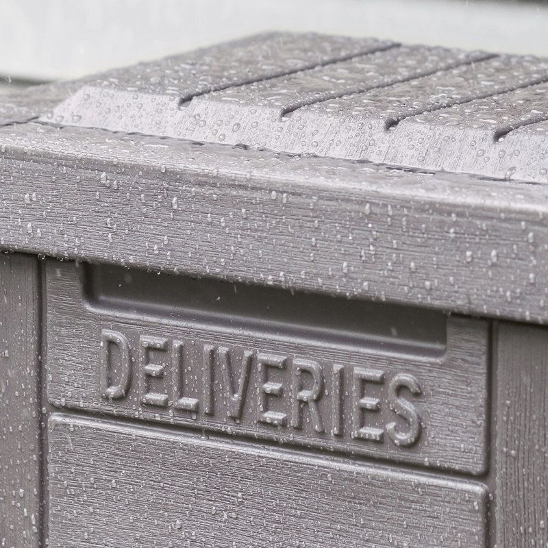 Large Dark Brown Lockable Plastic Package Delivery Box
