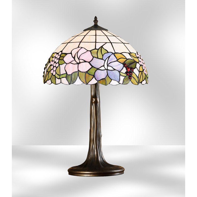 Carpentras 47cm Tiffany Style Coloured Glass Table Lamp