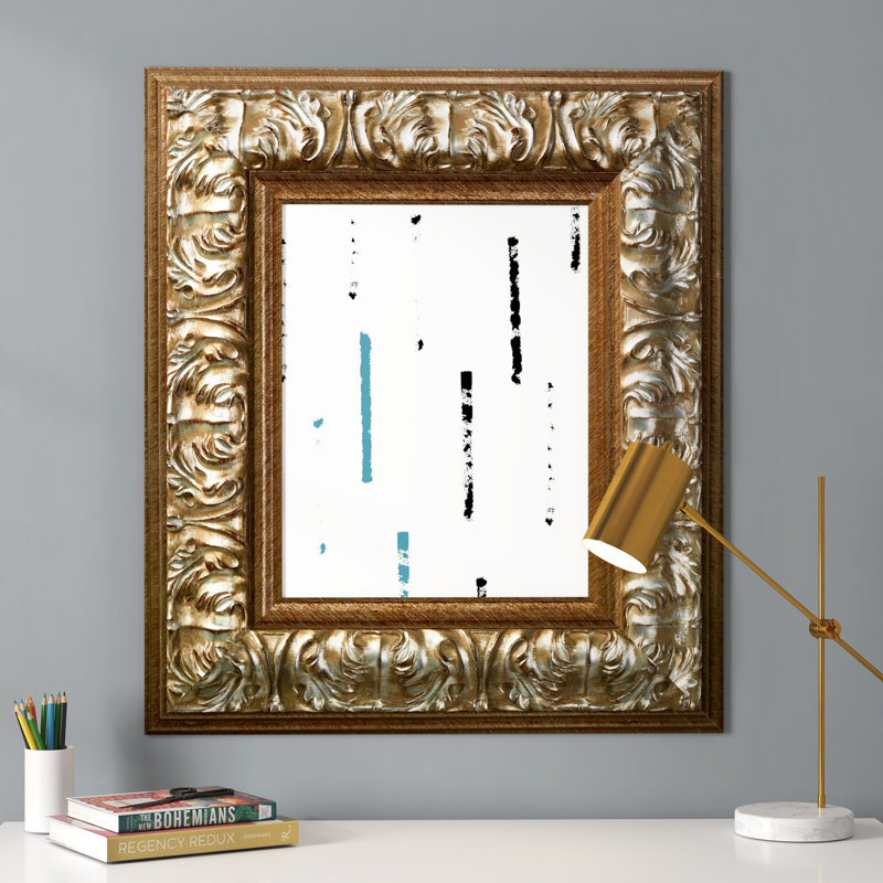 Cadre photo simple en bois Pearce, Argent antique, 24 po x 36 po