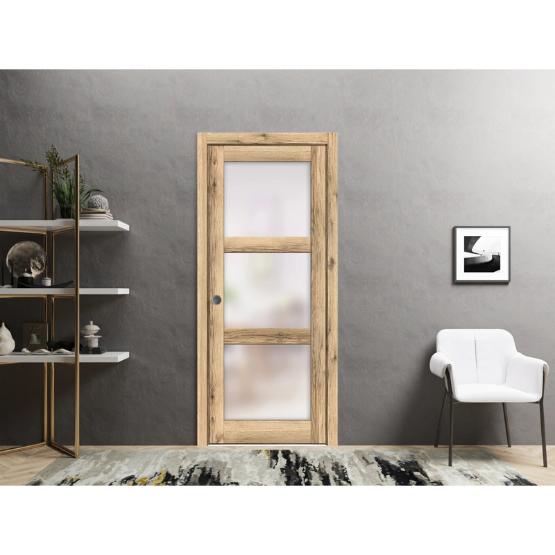 Portes de placard coulissantes à panneaux Lucia, 24 po x 84 po