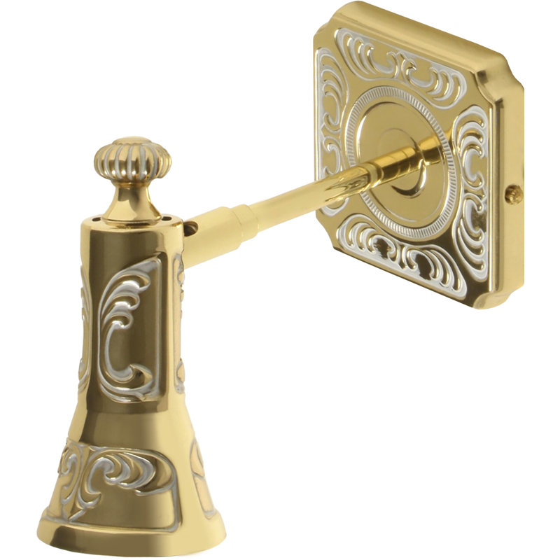 Escatawpa Solid Brass Swing Arm Sconce, White Patina Gold