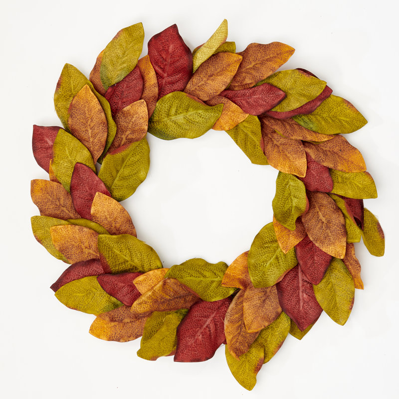 Couronne de feuilles artificielles 20 po