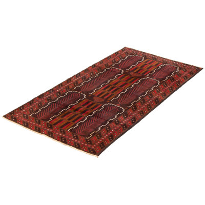 Kahok One-of-a-Kind 3'5" X 5'11" 2000s Wool Area Rug in Dark Brown