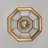 Vintage 3-Light Outdoor Brass Flush Mount Ceiling Light Fixture