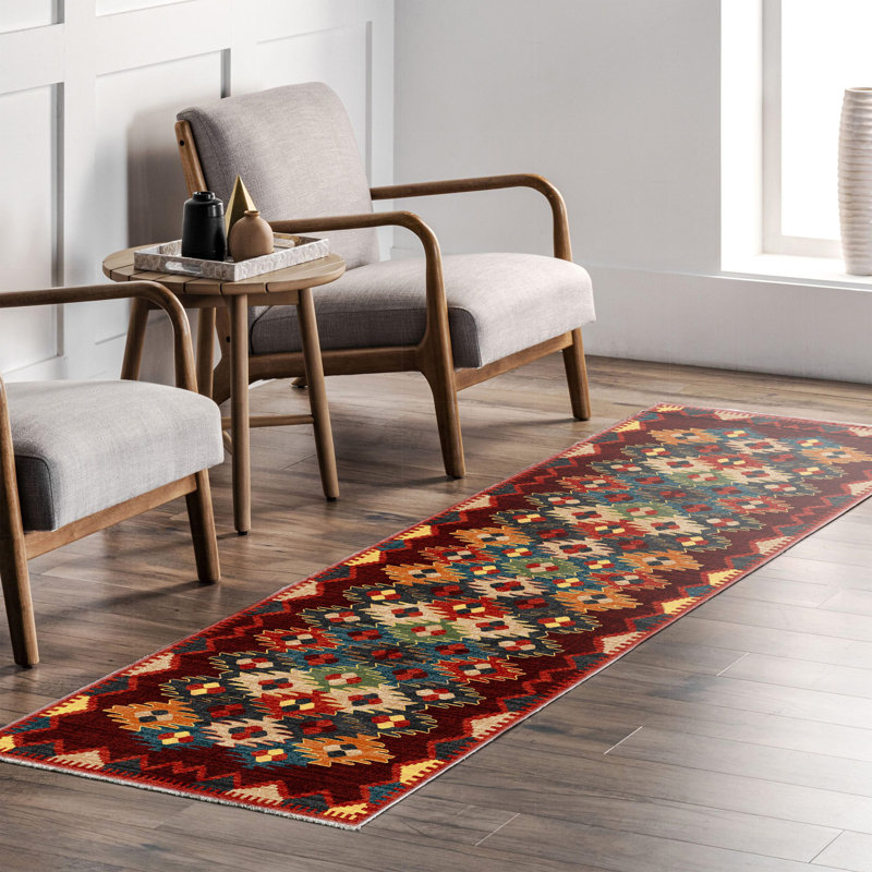 Tapis rectangulaire Zyir avec envers antidérapant, Tapis de couloir 4 pi x 9 pi 11 po