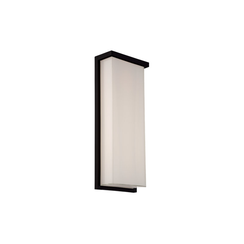 Plafonnier encastré extérieur Ledge, H 14 po x l 5 po x P 4 po, 2700 K, Noir