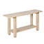 Table de hall d'entrée moderne, pieds en bois massif, détails géométriques en métal, tablette de rangement inférieure, 3 teintes en U, rangement ouvert en fer de pin de 12,5 po de large, tons attrayants-1211562140