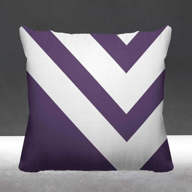 Coussin décoratif intérieur / extérieur Dwight, 15 po x 15 po, Violet, Carré