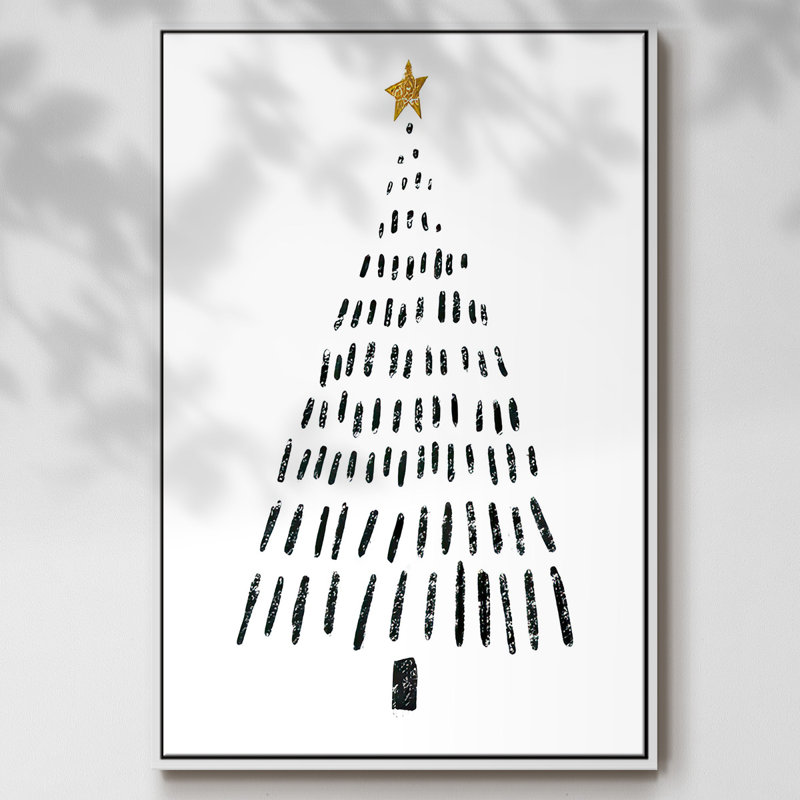 " Christmas Tree ", White, 37" H x 25" W x 1.5" D