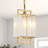 1-Light Brass Mini Crystal Pendant Light with Crystal Shade with Adjustable Chain for Kitchen Island-613119398-627230281