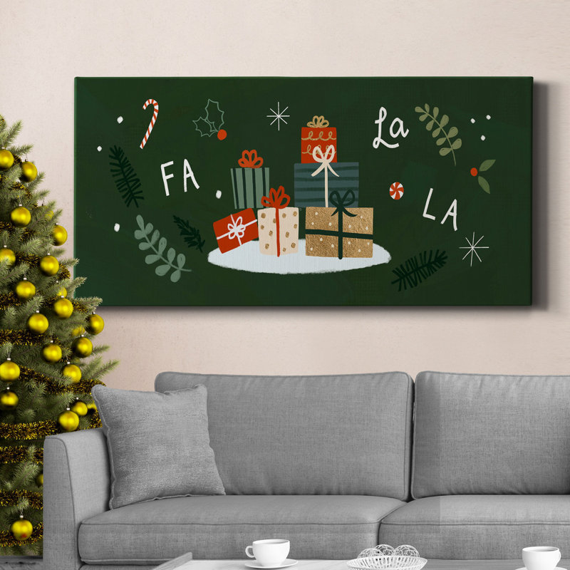 Toile tendue avec châssis de la collection Little St. Nick - prêt à accrocher, H 8 po x l 16 po x P 1,5 po