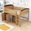 Lit mezzanine avec rangement, garde-robe et lumière DEL-2108755245-2108755244