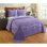 Ensemble de couvre-lit en chenille Trevor pour lit simple, ensemble de couvre-lit à médaillons 100% coton avec 1 taie décorative standard, literie traditionnelle héritage texturée, confort doux et respirant toutes saisons, certifié OEKO-TEX, lavande