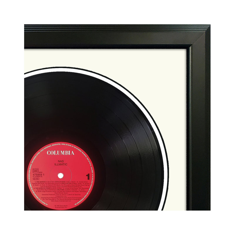 Nas "Illmatic" Framed Vinyl Record Wall Art, LP Album Cover Display, Music Memorabilia Decor, Unique Gift for Vinyl Lovers