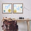 Ensemble de 2 toiles flottantes abstraites, "June"-800229555-800229553