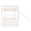 Lit simple superposé au-dessus - blanc, bois massif avec fonction de divertissement et de glissade blanche polyvalente-606981004