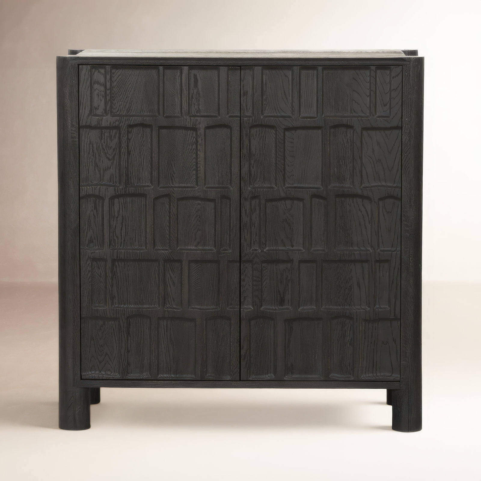 Junie 2 -Door Storage Cabinet, Black