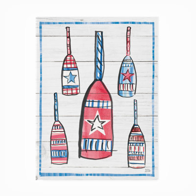 Toile d'extérieur Melissa Averinos «Coastal Americana III Shiplap»
