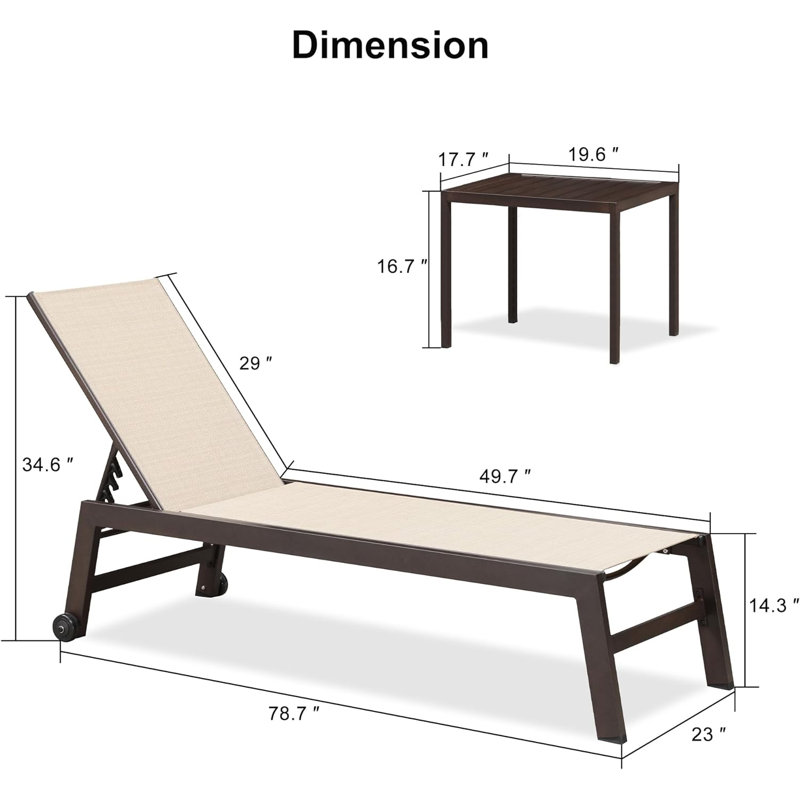 Chaise longue Ebern Designs, Marbre blanc