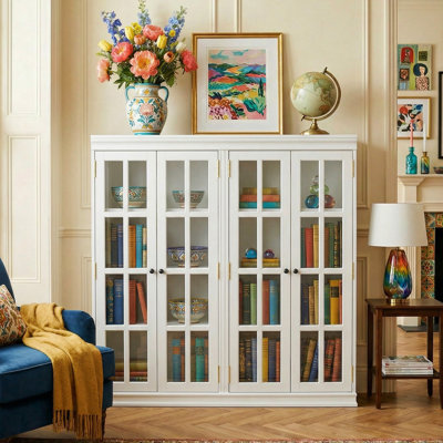 Modern Cabinet With Tempered Glass Door