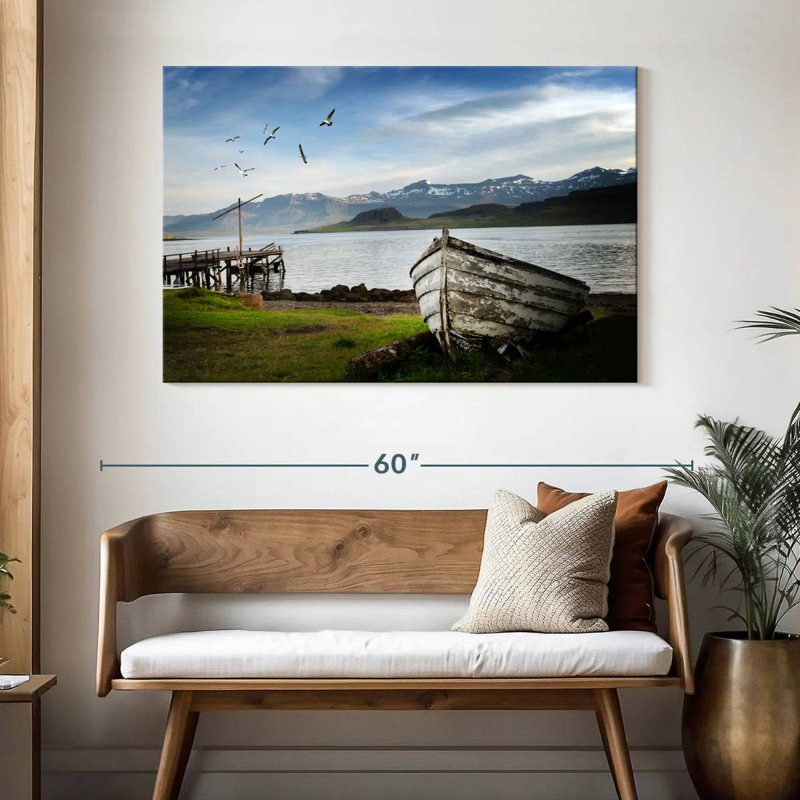 Mehar Icelandic Fishing Boat, 32" H x 48" W