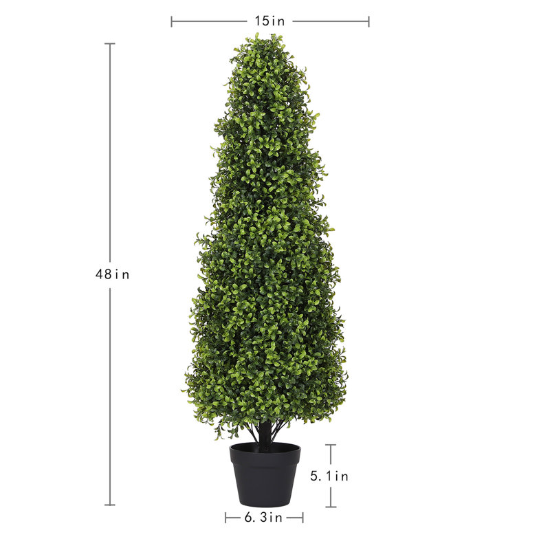 Topiaire 29,5 po en pot, H 47,25 po x l 15 po x P 15 po