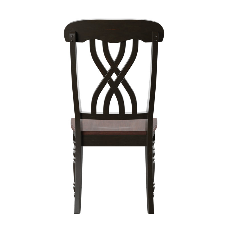 Alyssha 4 - Person Pedestal Dining Set, Antique Black