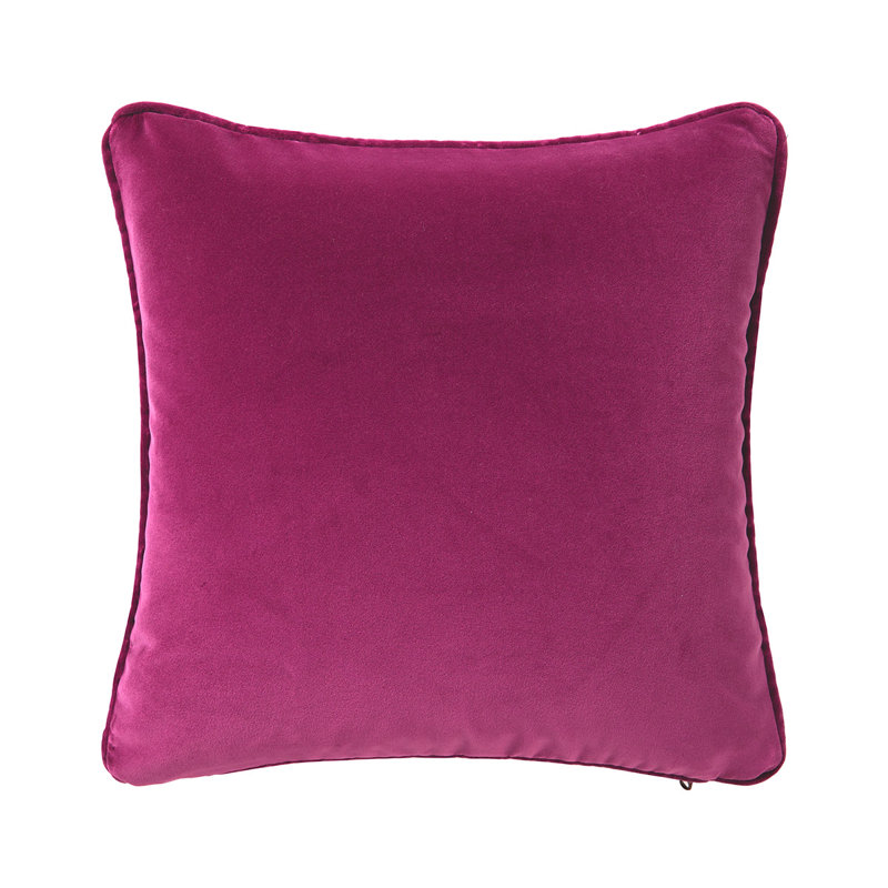 DIVAN Velvet Pillow Cover & Insert, Square 18", Pink
