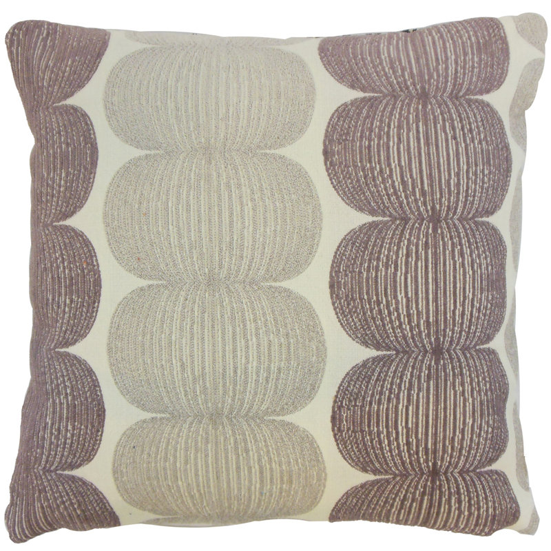 Coussin décoratif graphique Guss, Prune
