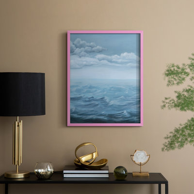 «Roiling Sea I», reproduction encadrée - bois massif