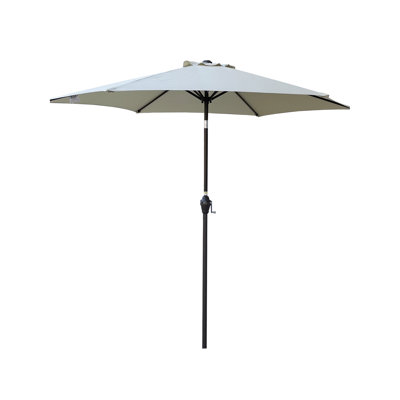 Parasol 9 pi Frozen Dew - Auvent en tissu Colorfast, mât en acier stable, évent pour une expérience aérée, évent extérieur facile à manipuler, fonction d'inclinaison simple
